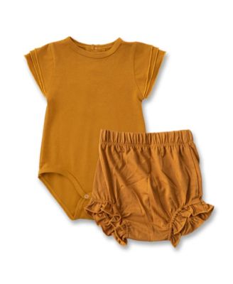 Earth Baby Outfitters Baby Girls 2-Piece Bodysuit and Bloomer Set - Camel 38$
