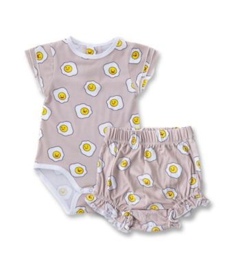 Earth Baby Outfitters Baby Girls 2-Piece Bodysuit and Bloomer Set - Happy eggs 38$