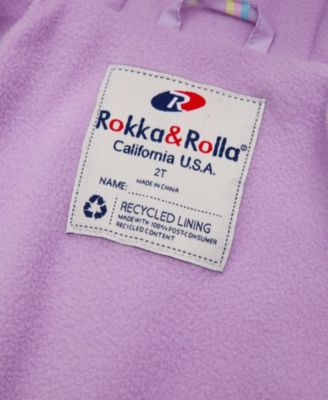 Toddler Girls Fleece Lined Windbreaker Rain Jacket