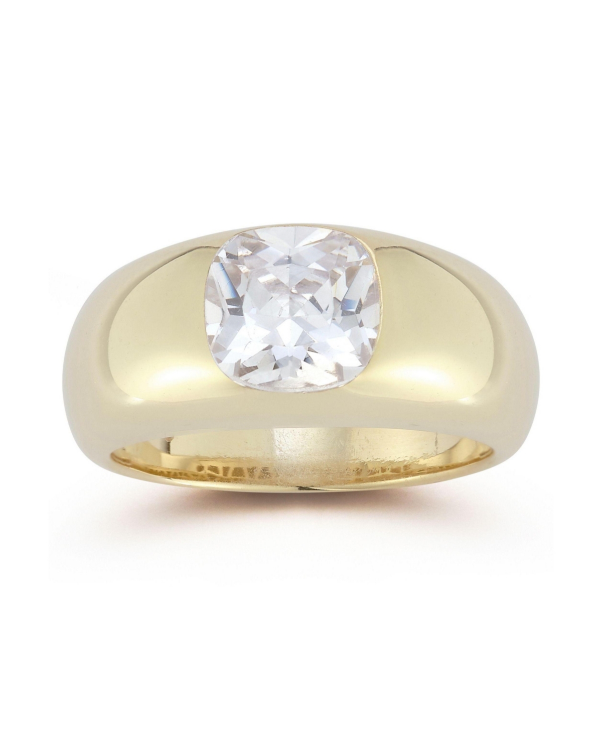 Sterling Silver Cushion Dome Ring - Silver