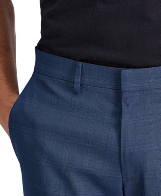 Men's Slim-Fit Stretch Check Dress Pants