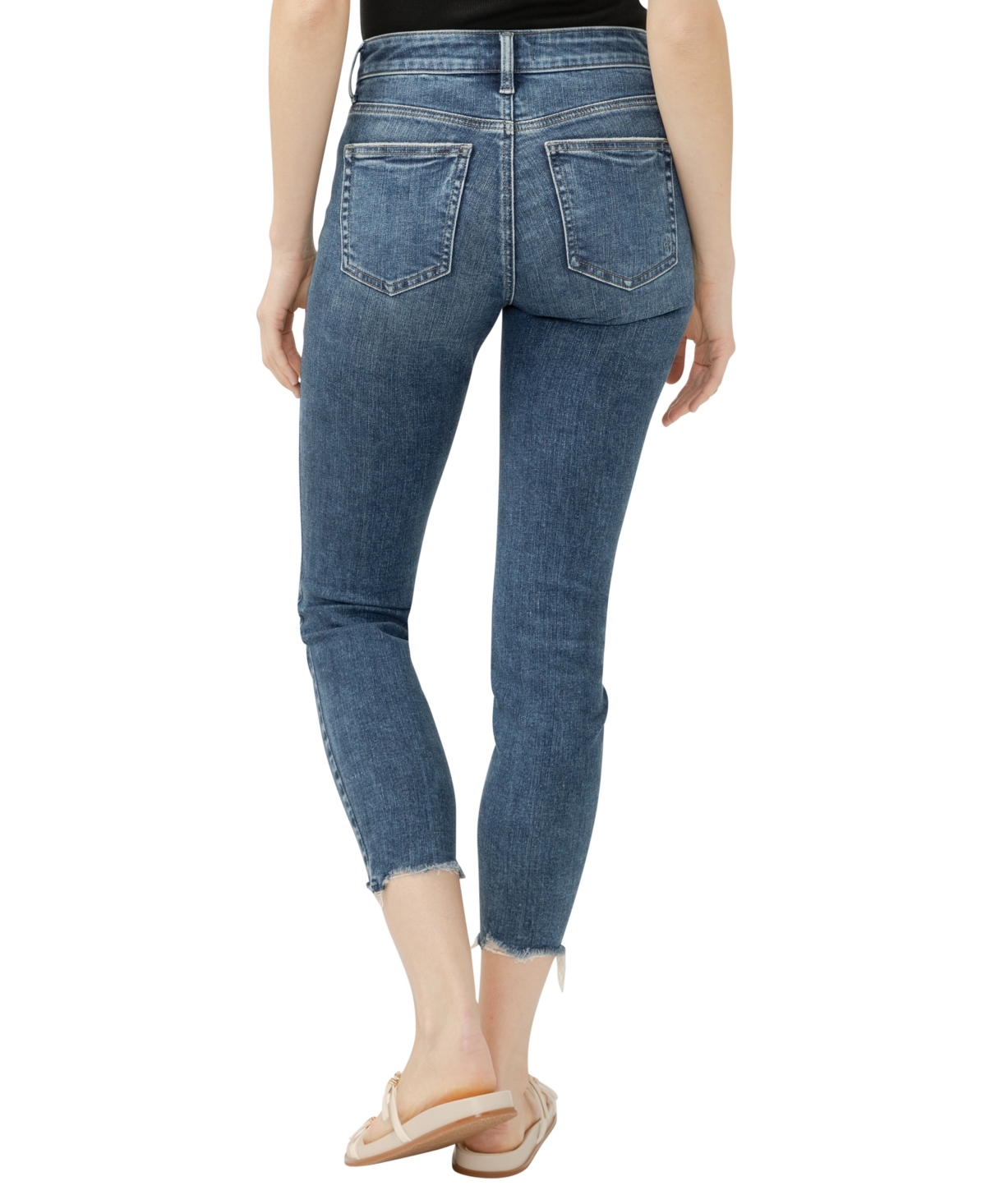 Shop Silver Jeans Co. Women's Suki Mid Rise Curvy Fit Skinny Jeans In Indigo