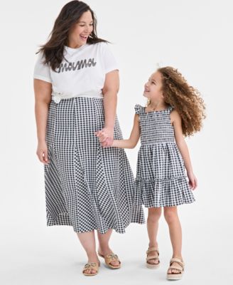 Trendy Plus Size Mama Graphic T Shirt Gingham Seersucker Midi Skirt Exclusively At Macys