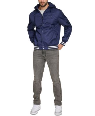 Men's Jersey Hood Varsity Bomber Jacket