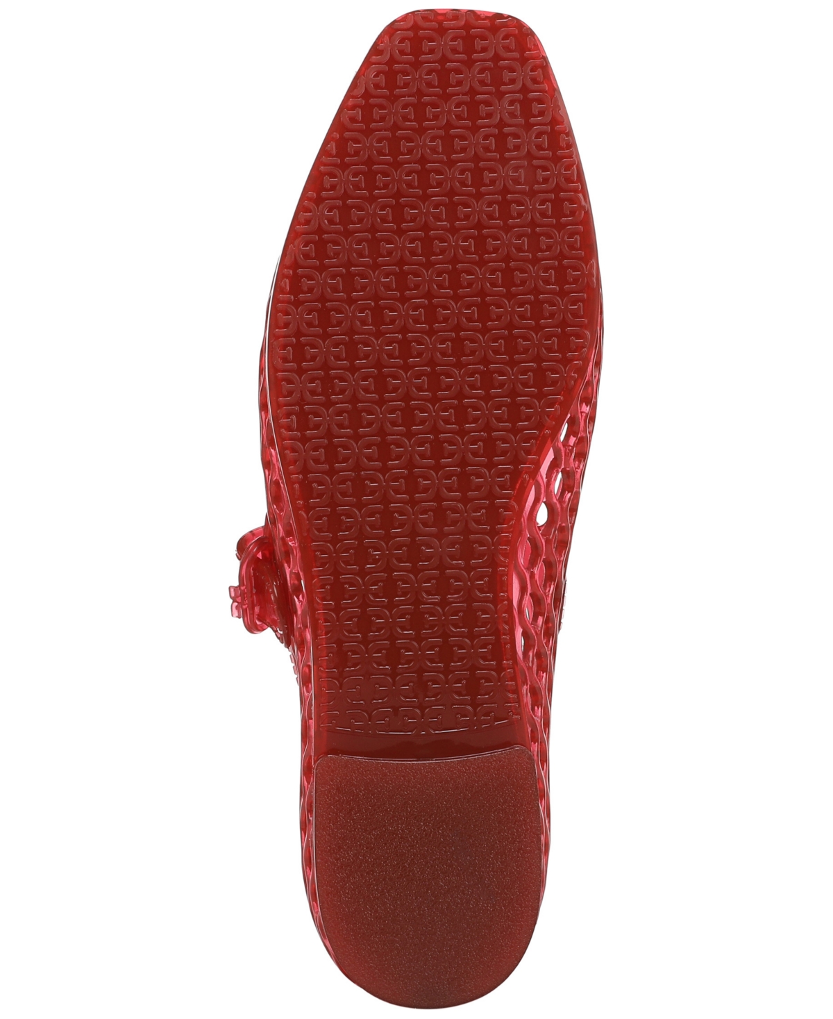Shop Sam Edelman Women's Michaela Jelly Mary Jane Flats In Red