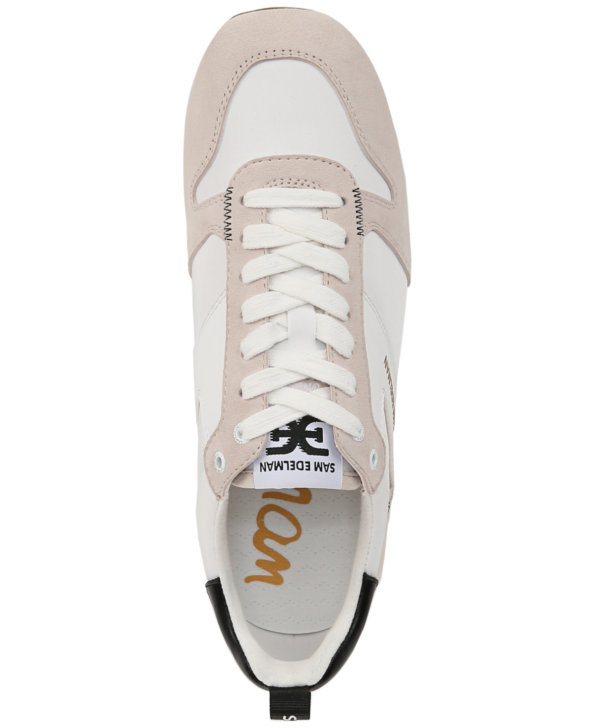 Sam Edelman Zaria Low Top Sneaker In White Multi Suede Leather