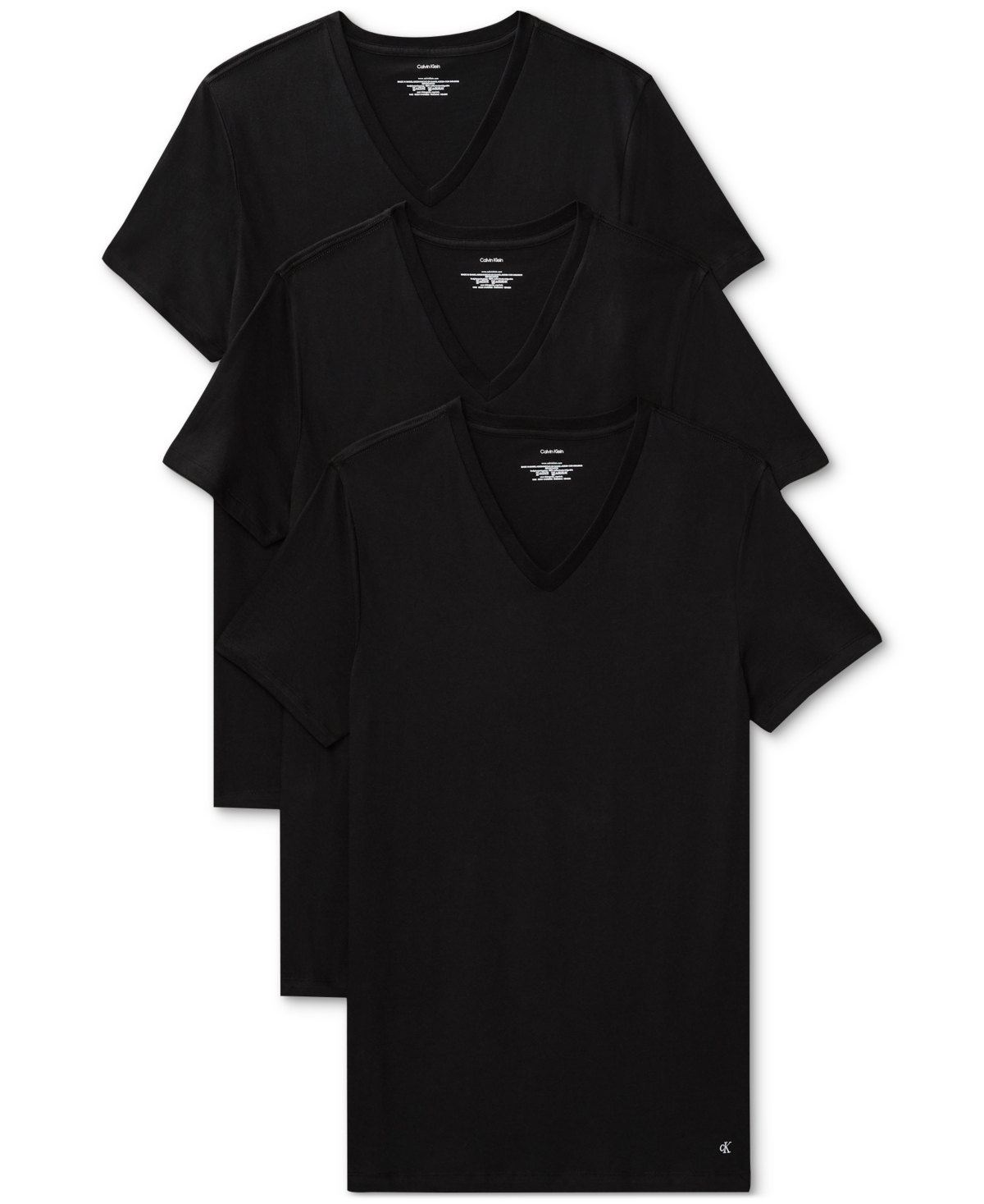 Calvin Klein Men's 3-pack Cotton Classics V-neck T-shirts In Multi