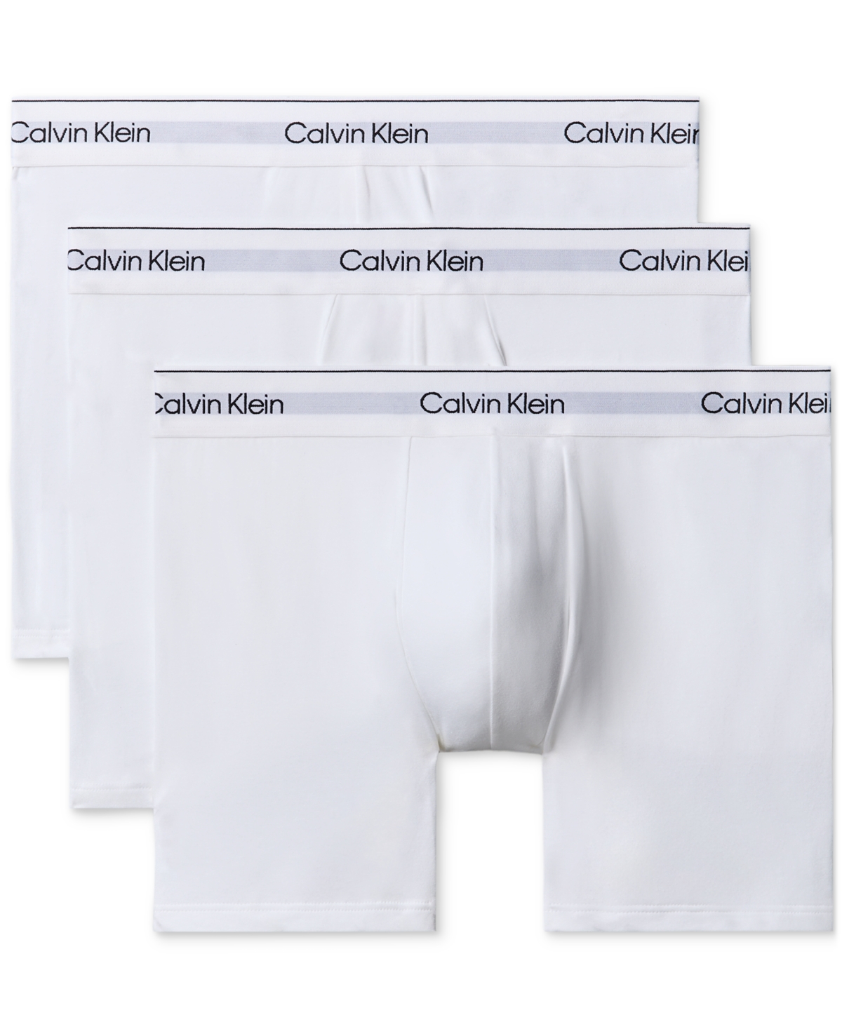 Calvin Klein Men's Cotton Stretch 3-pack Low Rise Trunk In White