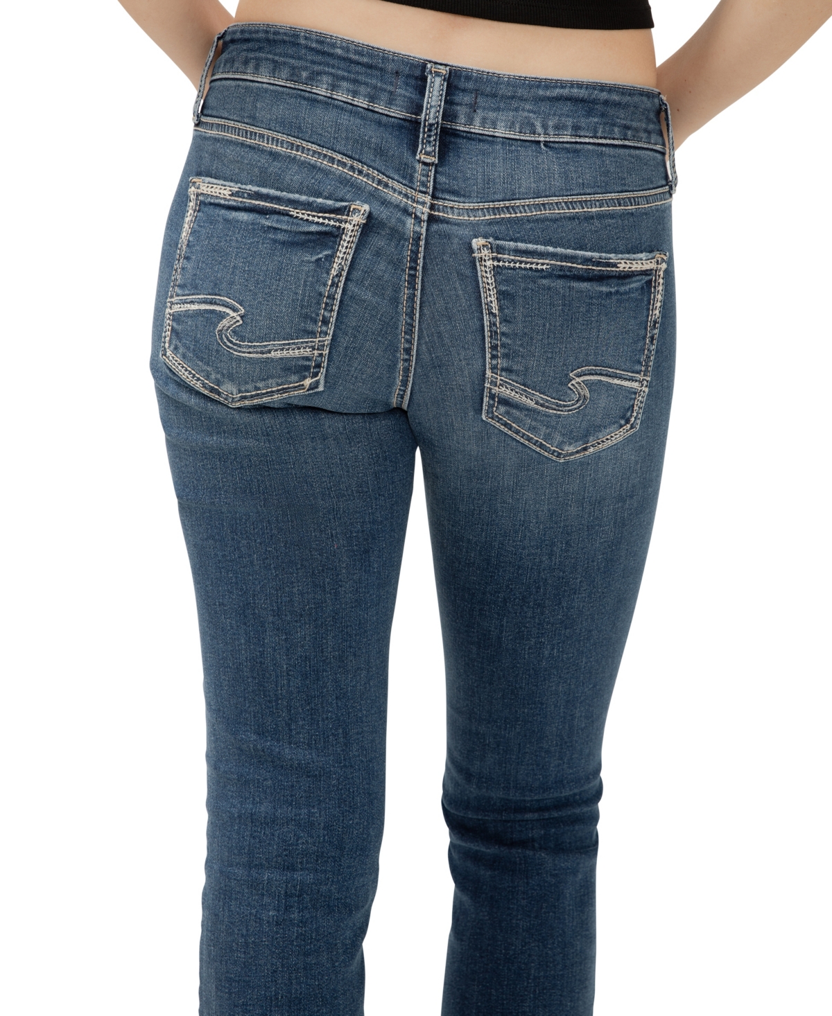 Shop Silver Jeans Co. Women's Britt Low Rise Curvy Fit Capri Jeans In Indigo