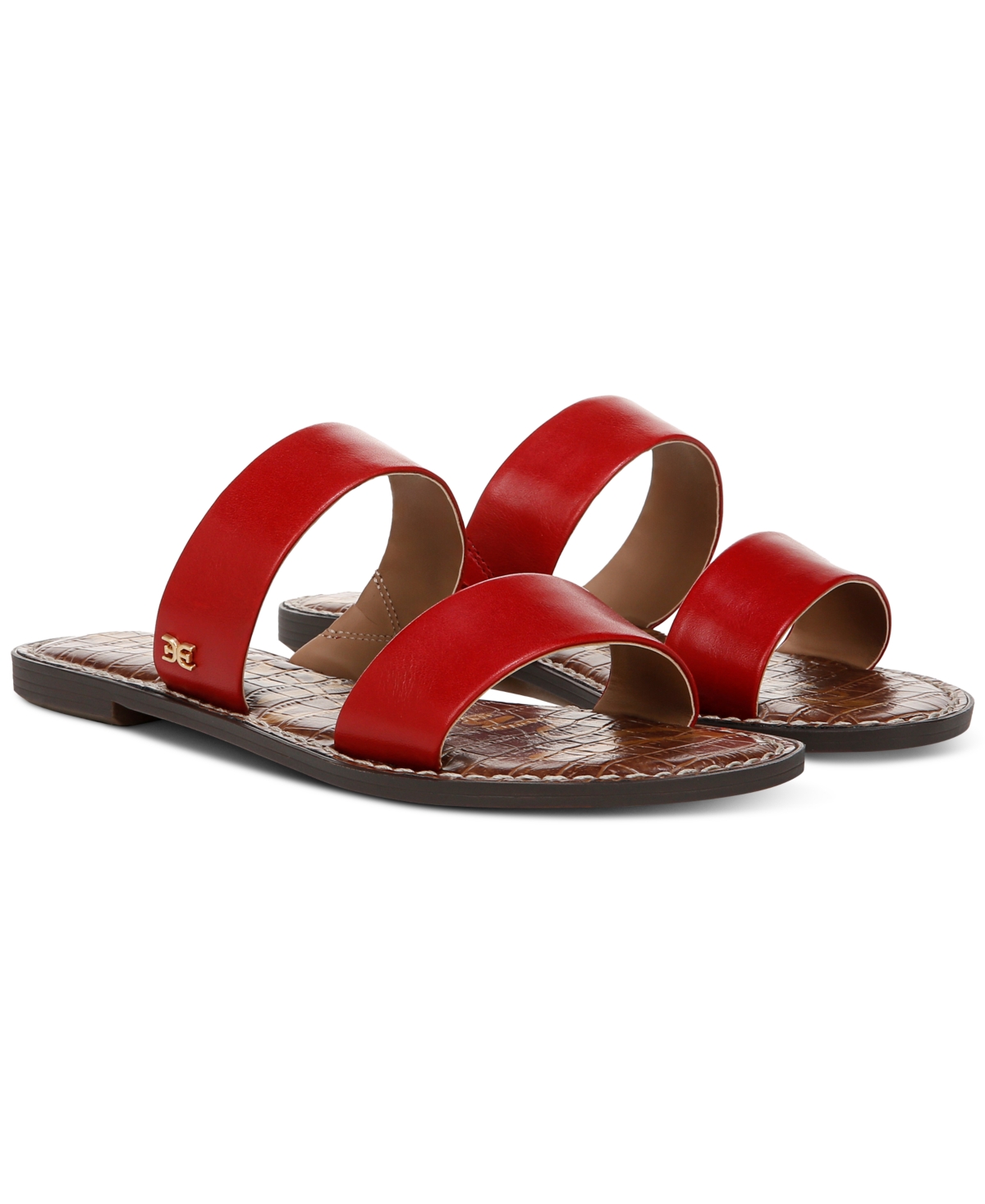 Sam Edelman Gala Slide Sandal In Summer Red Leather