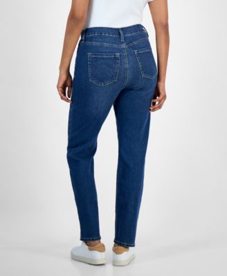 Women's Curvy Straight-Leg High Rise Jeans, Created for Macy's