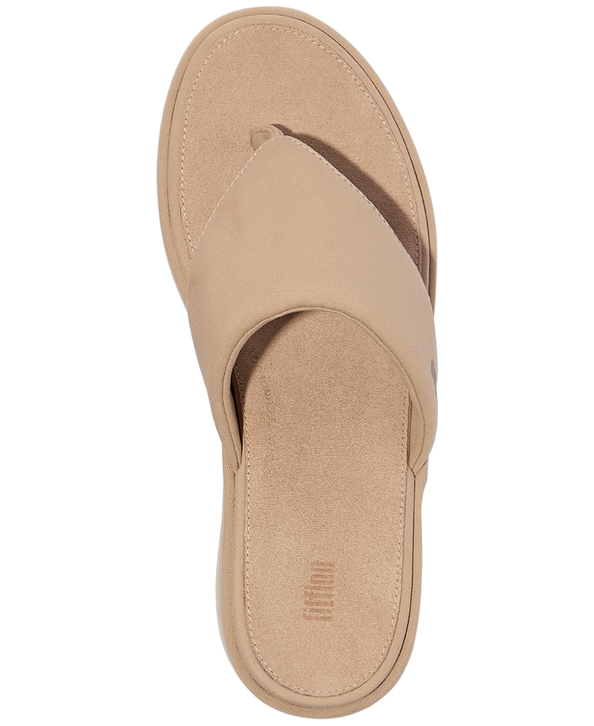 Fitflop Platfforms Womens Wedge Toe-post Sandals In Classic Beige