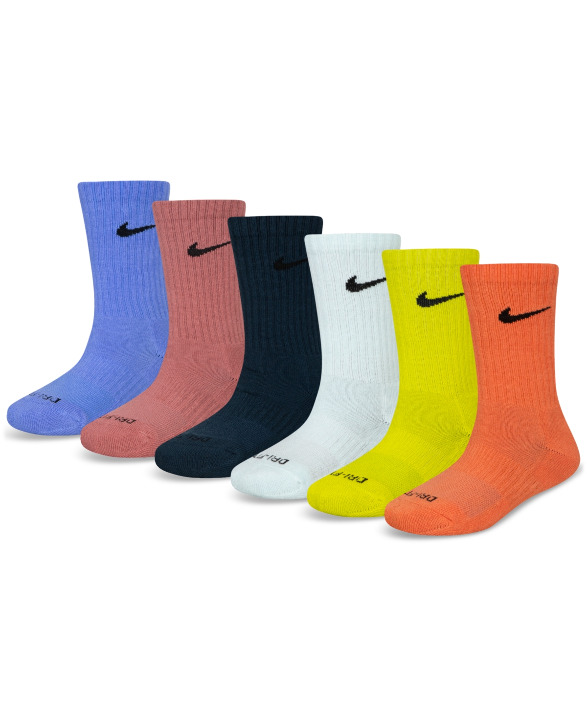 Nike Little Kids 6-pk. Performance Crew Socks In Royal Pulse
