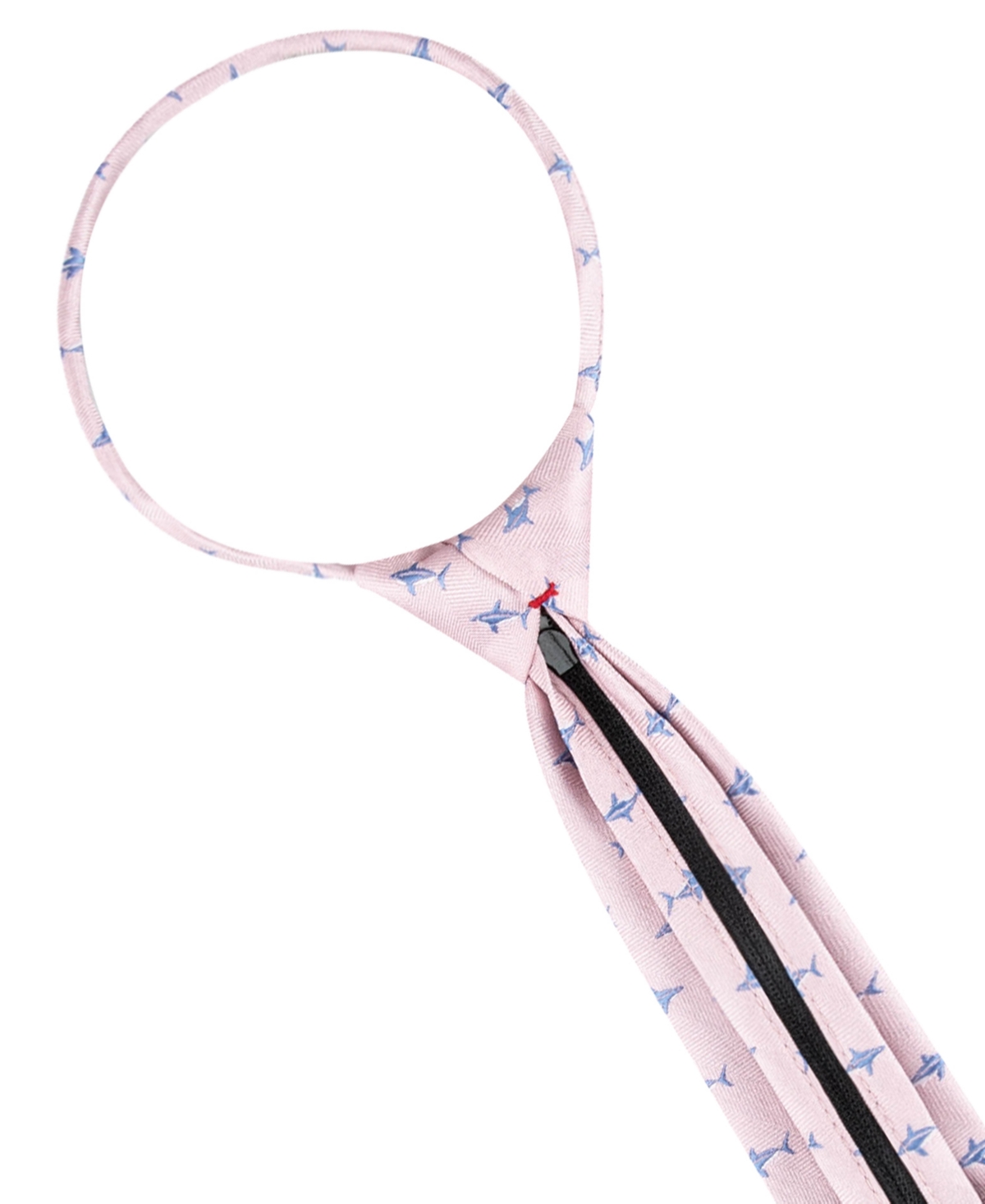 Tommy Hilfiger Boys Finn Shark Printed Pre-tied Zipper Tie In Pink