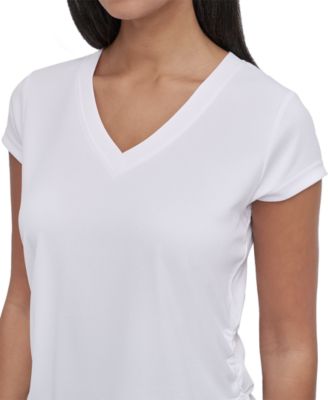 Sport Women's Crewneck Short-Sleeve Side-Ruched Top