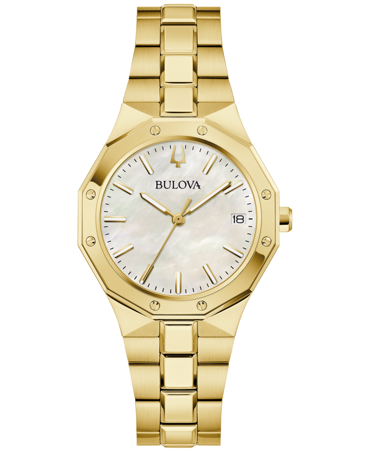 Bulova Women's Prestige Gold-tone Stainless Steel Bracelet Watch 32mm In Gold-tone