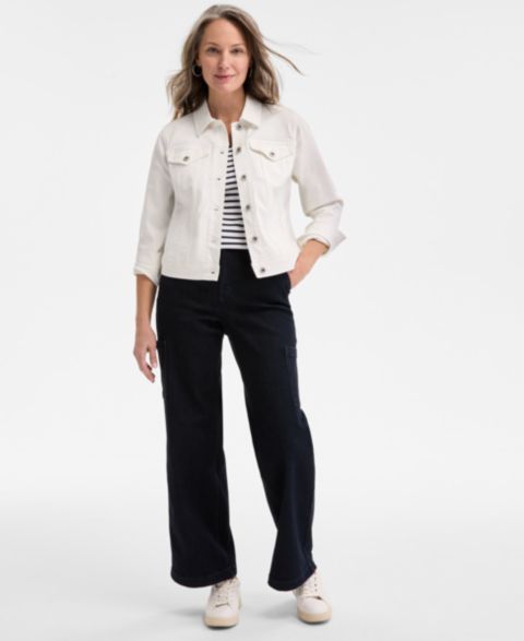 Женские куртки Style & Co Petite Classic Denim Jacket