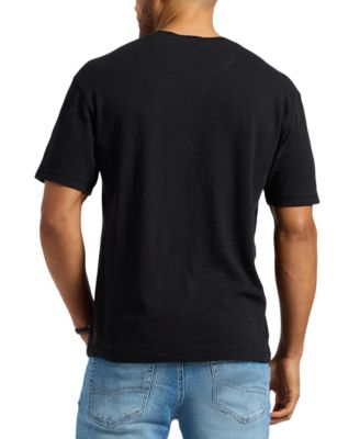 Men's Slub Knit Short Sleeve Relaxed Henley T-Shirt