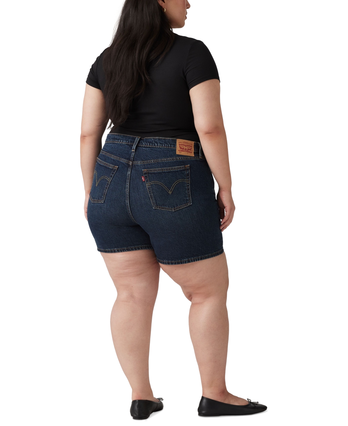 LEVI'S PLUS SIZE 501 ORIGINAL HIGH-RISE SHORTS 