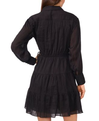 Women's Long-Sleeve Tiered Mini Dress