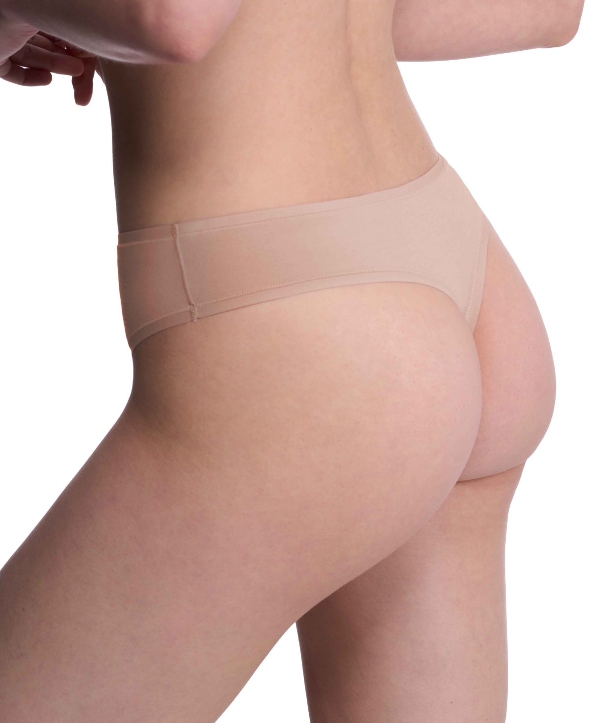 Natori Bliss Bare Cotton High Cut Briefs In Cafe