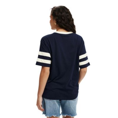 Women's V Neck Oversized Graphic Tee