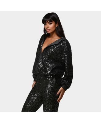 Women's Bebe X Ciara Sequin Hoodie Jacket