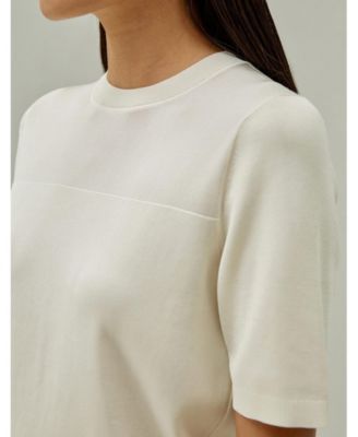 Women's Sophisticated Dual-Knit Silk T-Shirt