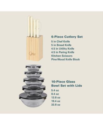 74 Piece Kitchen Combo Set: Cookware, Dinnerware, Cutlery, Flatware, Tools & Gadgets, storage and Glassware