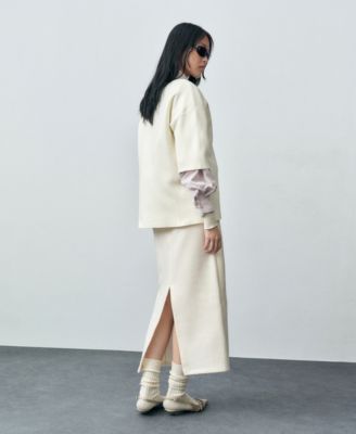 Women's Short-Sleeved Fine Knit Sweater