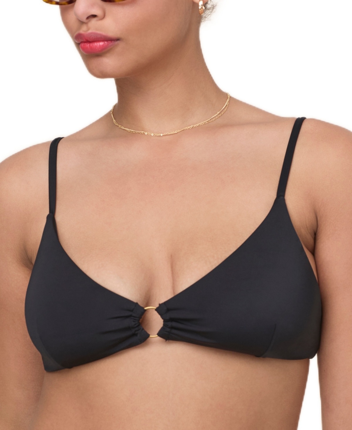 Women's Bonita O-Ring Bikini Top - Black