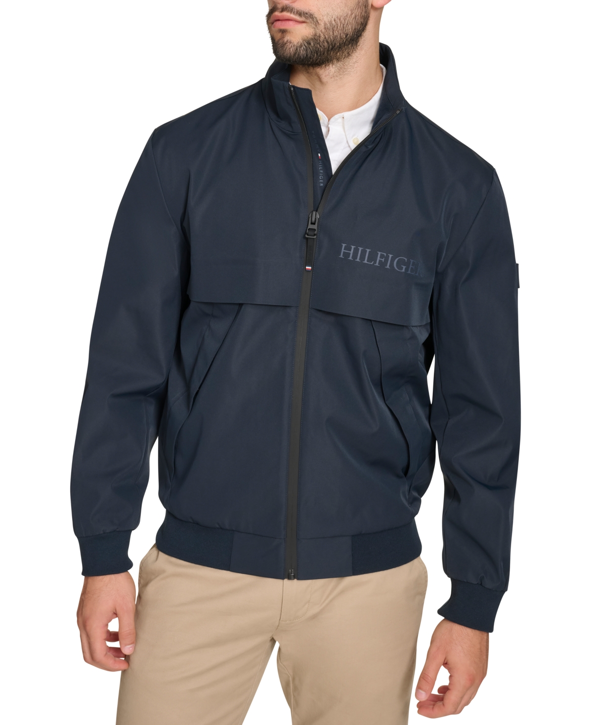 Tommy Hilfiger Men's Tech Bomber Jacket In Navy