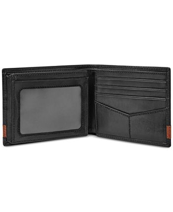 Fossil Men's Quinn Bifold With Flip ID Leather Wallet - Macy's