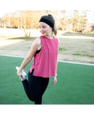 Women's Pack of Wide Training Headbands - Red + Grey + Black