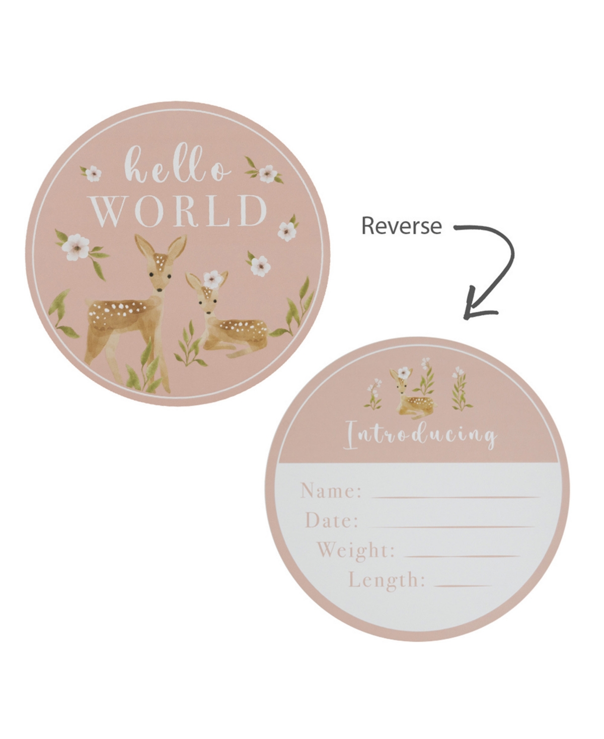 Living Textiles Baby Girls 3-piece Dusty Rose Print Hello World Gift Set In Multicolor