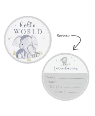 Baby Boys and Girls 3-Piece Elephant Heritage Collection Hello World Gift Set