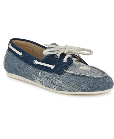 Женские туфли Nine West Yacht Slip-On Boat, цвет: Синий джинсовый