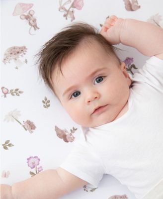 Baby Girls Mushroom House Collection Crib Sheet