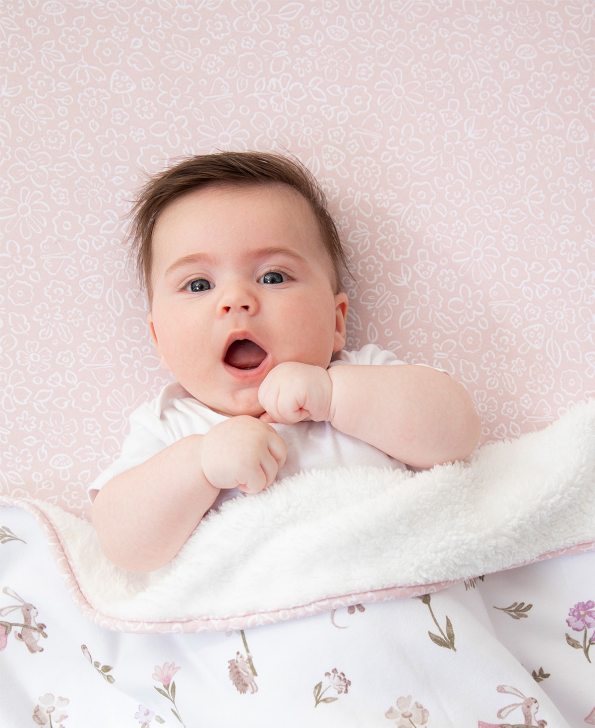 Shop Living Textiles Baby Girls Flower Print Crib Sheet In Pink