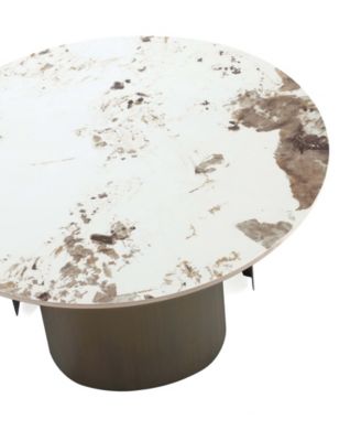 Monica 31.49" Modern Sintered Stone Top Coffee Table