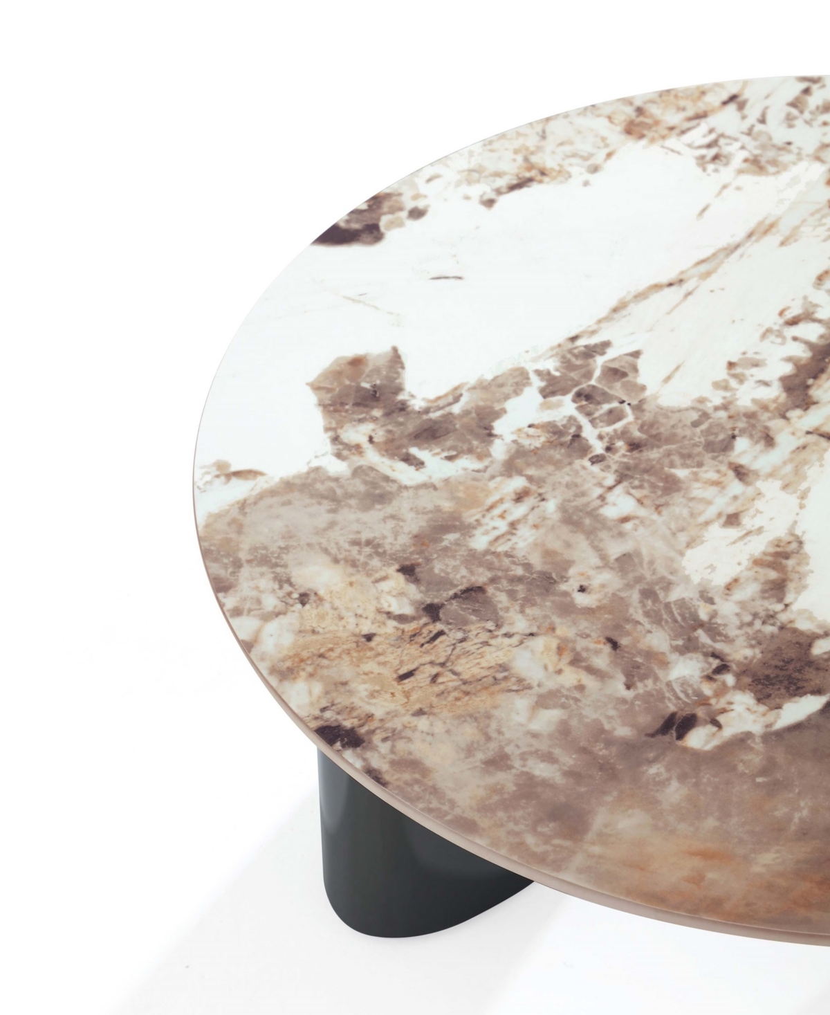 Manhattan Comfort Laurel 31.49" Modern Sintered Stone Top Coffee Table In Black