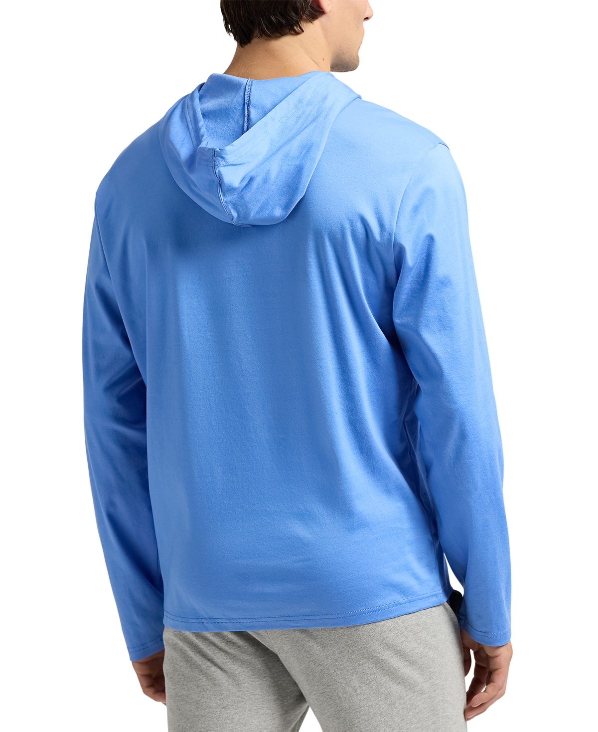 Polo Ralph Lauren Men's Cotton Pajama Hoodie In Harbor Island Blue,cruise Navy
