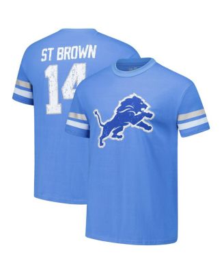 Majestic - Men's Amon-Ra St. Brown Blue Detroit Lions Oversized&nbsp;Player Name Number T-Shirt