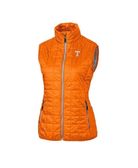 Женские жилеты Cutter & Buck Women's Orange Tennessee Volunteers Rainier Full-Zip Puffer Vest