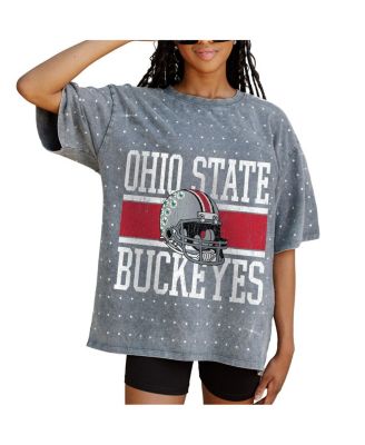 Gameday Couture - Women's Gray Ohio State Buckeyes On the Ball Oversized T-shirt
