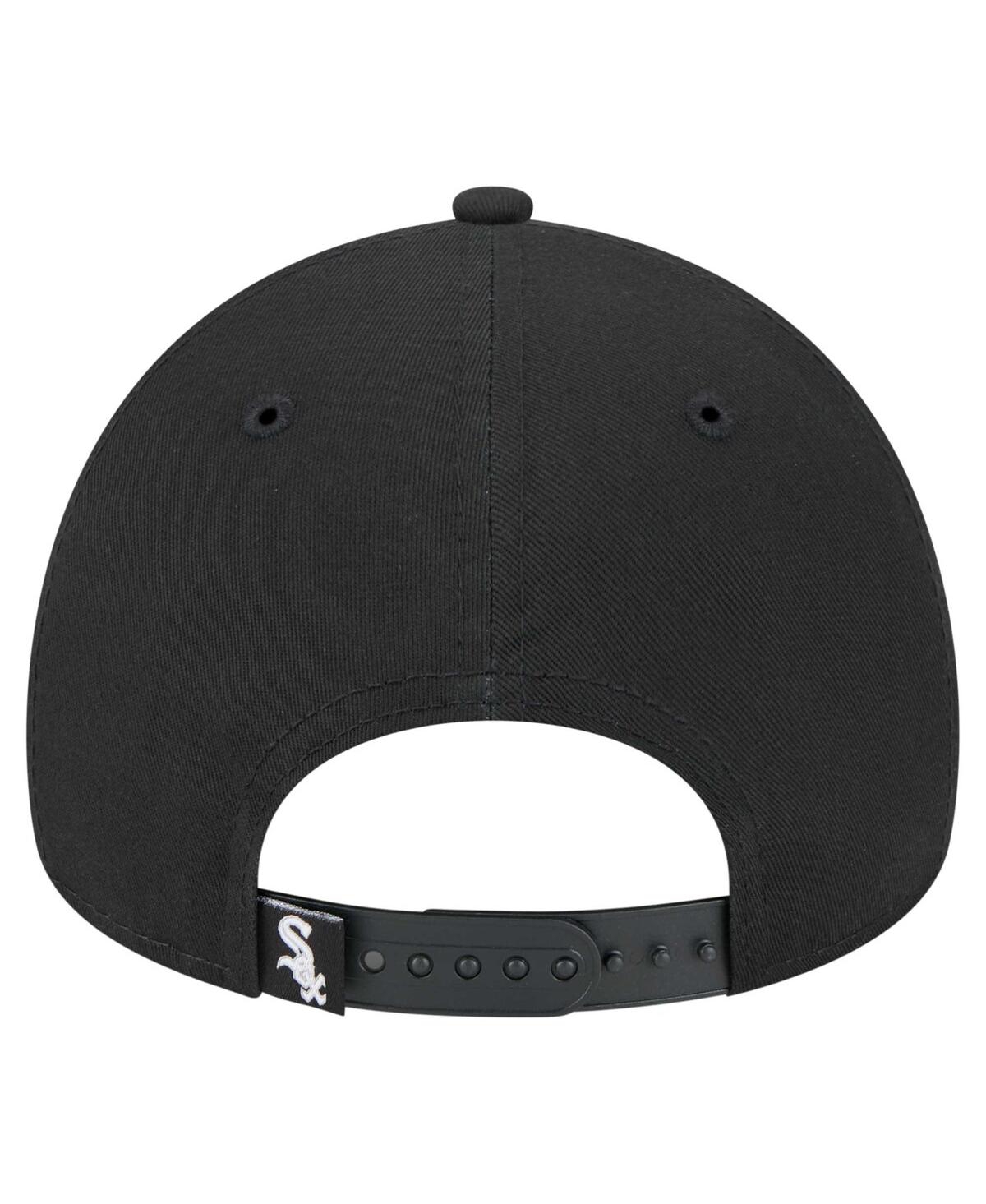 NEW ERA MEN'S BLACK CHICAGO WHITE SOX 9FORTY A-FRAME ADJUSTABLE HAT 