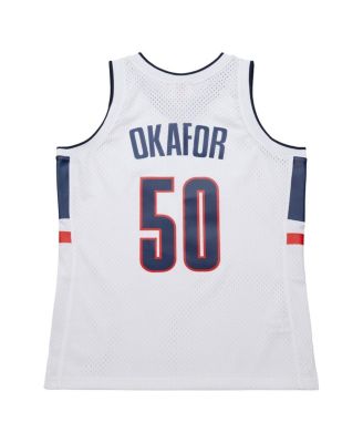Men's UConn Huskies Emeka Okafor White 2001/02 Swingman Replica Jersey
