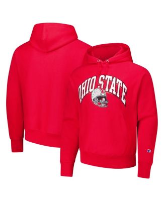 Champion - Men's Scarlet Ohio State Buckeyes Vault Late Night Reverse Weave Pullover Hoodie