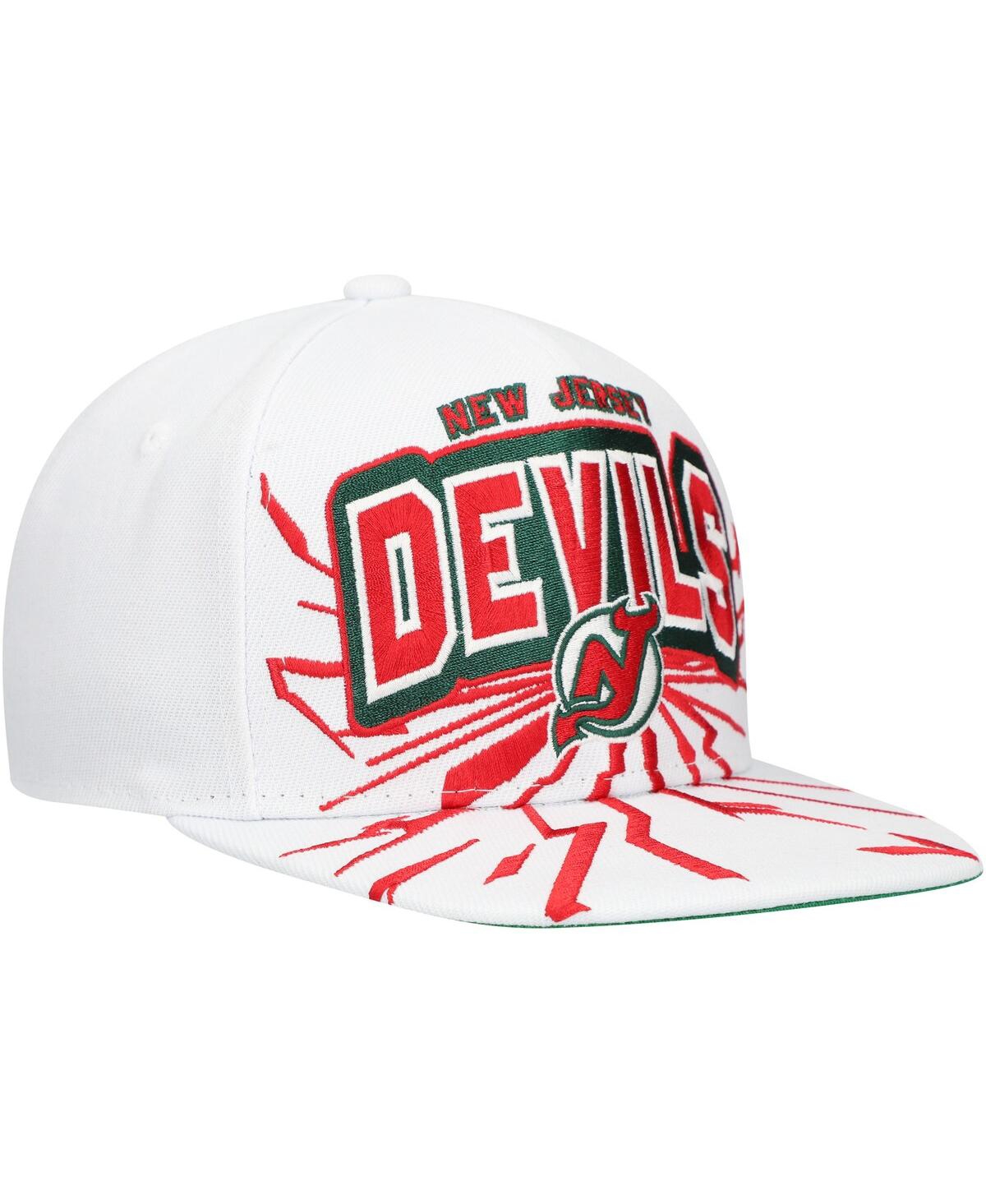 Mitchell & Ness Big Boys And Girls White New Jersey Devils After Shock Snapback Hat In White