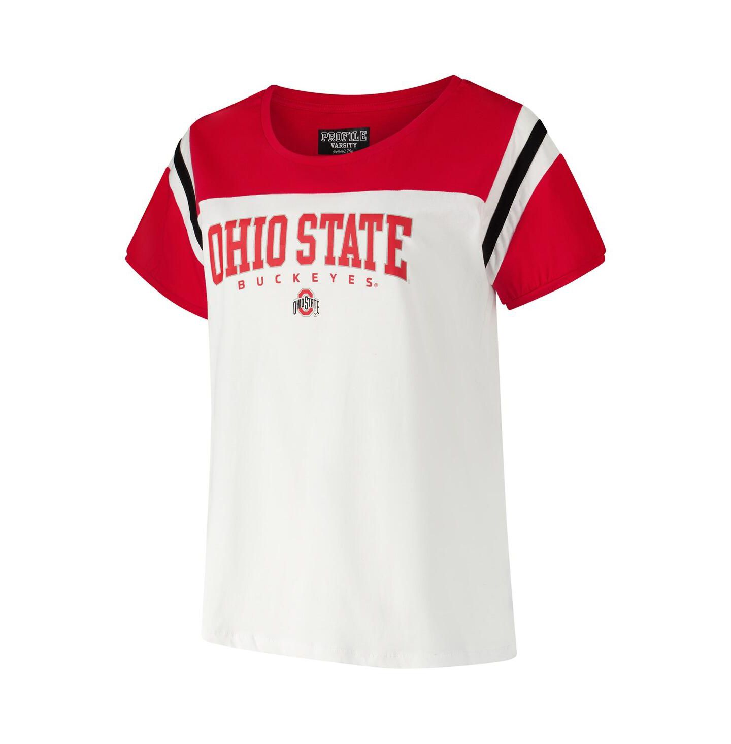Женская футболка Fanatics White Ohio State Buckeyes Plus Size Winning Gear — фото 3